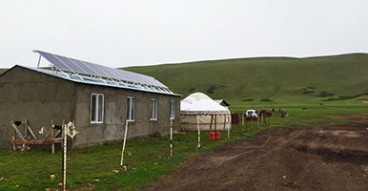 The Solar station 3 kW in the Suusamyr valley.
